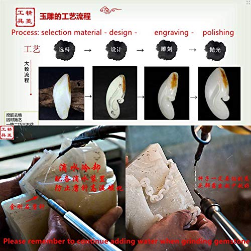 [Australia - AusPower] - JINGLING 30Pcs 3.2mm Tapered Point Diamond Grinding Bit 1/8" Cone Rotary Burrs for Dremel Shank Diameter: 1/8 in (3mm) 