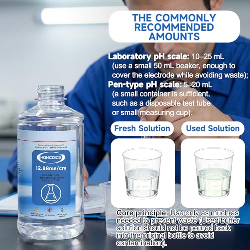 TDS and EC Calibration Solution Kit 250ml 3 Solutions (1413µS/cm, 12.88mS/cm, 111.8mS/cm) High Precision Buffer Solutions for Conductivity and TDS Meters