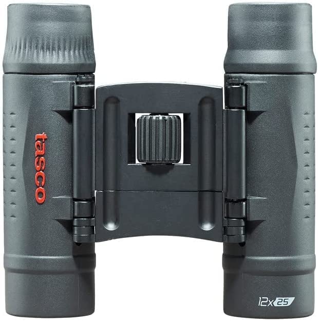 TASCO 178125 Essentials Roof Prism Roof MC Box Binoculars, 12 x 25mm, Black