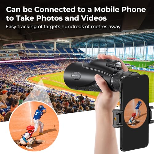 K&F Concept 8-32X50 Zoom Monocular - High Power Dual Focus Prism Compact Monoculars for Kids Adults, with Phone Adapter, Low Light Night Vision, FMC Lens for Bird Watching Hunting Travel Camping Starg