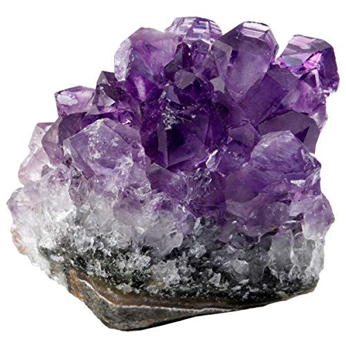 SUNYIK Pack of 5 Mini Natural Raw Amethyst Crystal Cluster Geode Home Decor