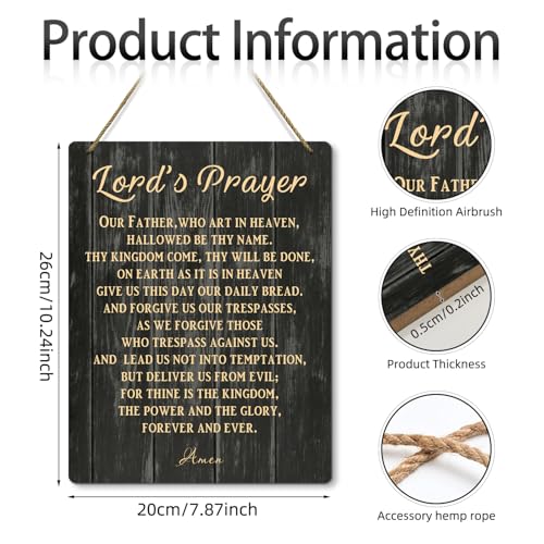 The Lord's Prayer Wall Decor, Our Father Prayer Wall Decor