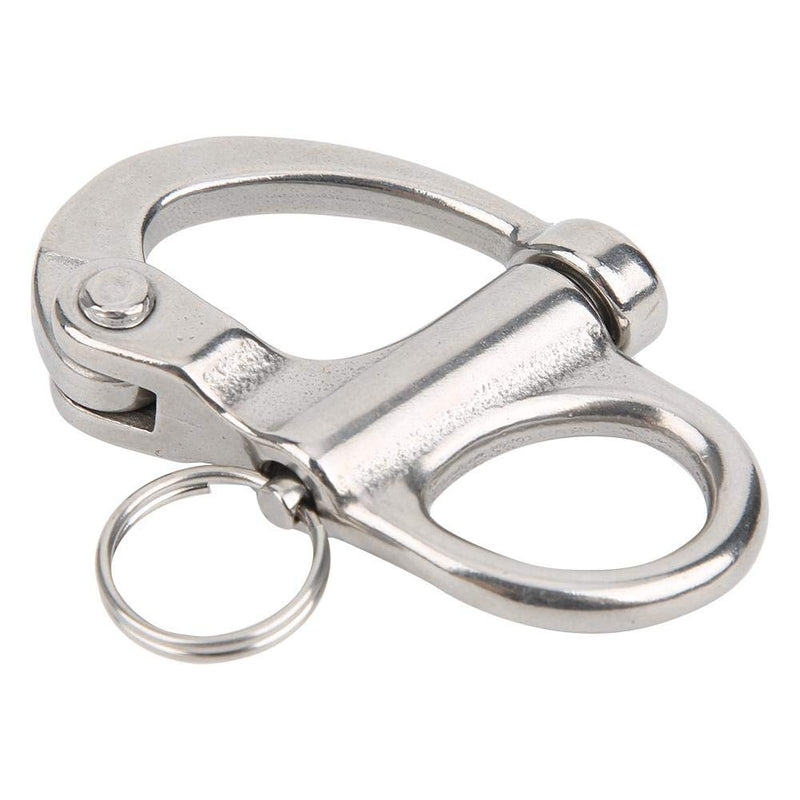 [Australia - AusPower] - 316 Stainless Steel Snap Hook, Fixed Quick Release Mountaineering Rock Climbing Snap Hook for Outdoor Camping Mountaineering(70mm) 