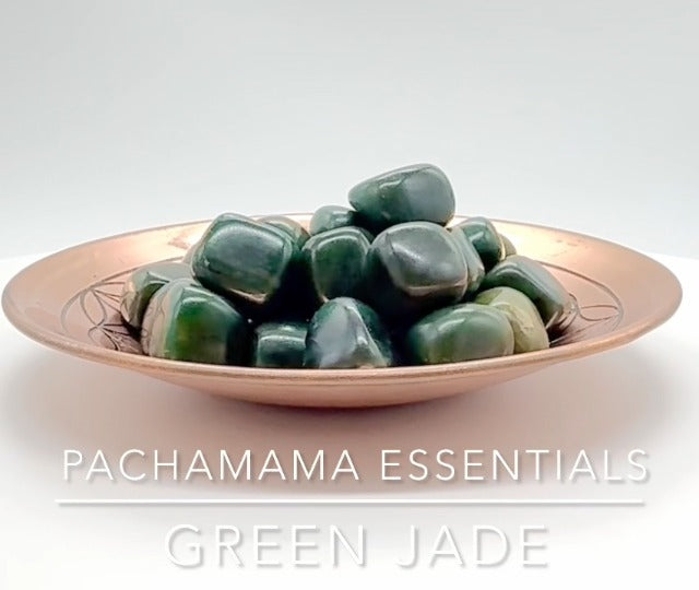 Pachamama Essentials Green Jade Tumbled - Healing Stone - Crystal Healing 20-25mm (5) 5