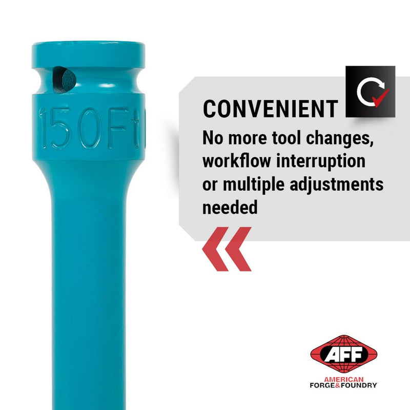 [Australia - AusPower] - AFF Torque Limiting Extension, 1/2" Drive, 150 ft/lbs, Turquoise, 40150 Single 150 ft-lbs 