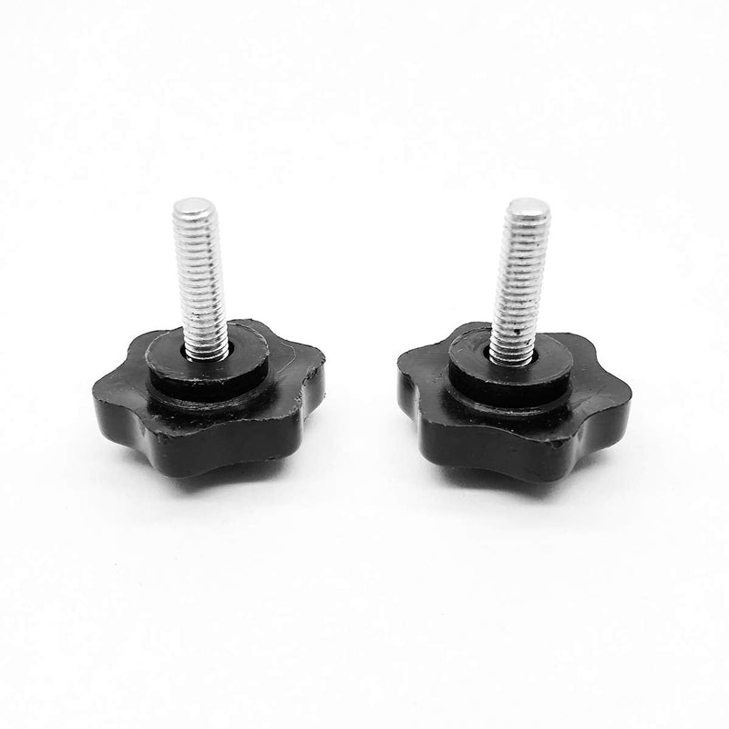 [Australia - AusPower] - 10pcs M6-1.0x20mm Star Hand Knobs,Plastic Black Cap Clamping Knob. (Size: 32×6×20). M6x20 