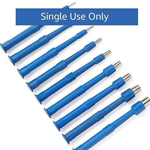 Disposable Biopsy Punch, Sterile Biopsy Dermal Punch for Piercing, Stainless Steel Skin Piercing Tool with Protective Handle (Box of 25)(5 MM) 5 MM