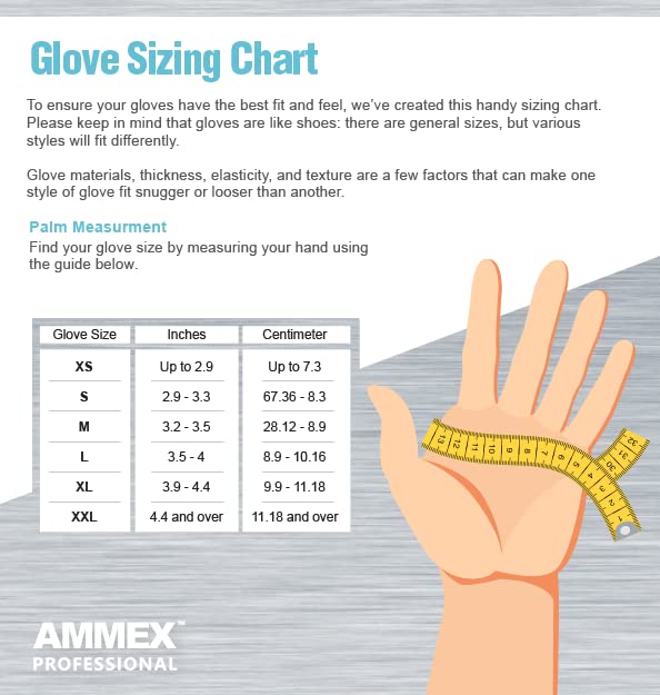 AMMEX Clear Vinyl Medical Gloves Medium (Pack of 100) Box of 100