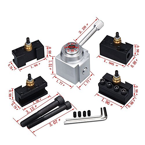 Lathe Head Tool, Aluminum Alloy Mini Power Lathe Tool Holder Accessories Set Post and Holder Kit, Comprehensive Multifunctional Power Lathe Machine Tool Holding Accessories