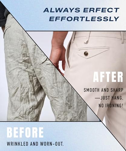 Pants Stretcher with Durable Wire Hanger – Wrinkle-Free Drying with Perfect Creases for Jeans, Dress Pants, Chinos & Slacks | Adjustable Fit for Slim to Regular Pants-2 Pack