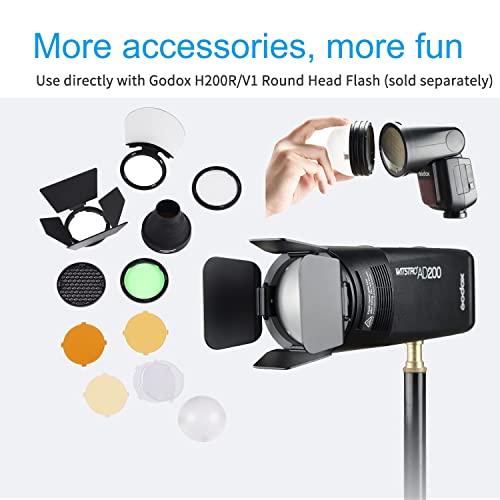 Godox AK-R1 Accessories Kit for V1 / V1mid/ V1 Pro / V100 / H200R / AD100PRO Round Head Flash Accessories Easy to Use