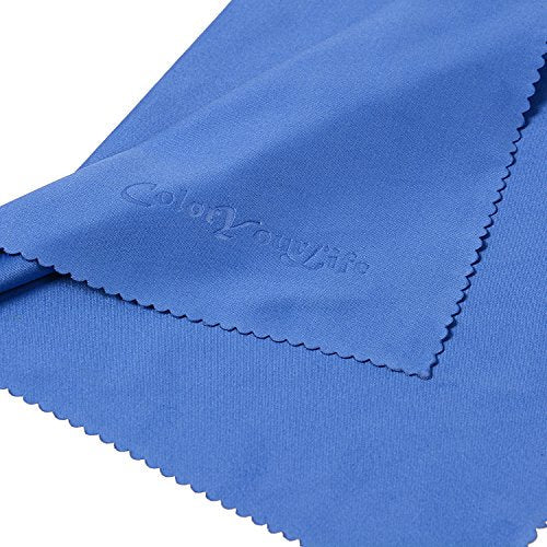 14-Pack Large Size (12x12 inches) Microfiber Cleaning Cloths for Laptop, Computer, Smart Phones, Tablets, Lenses, LCD Monitor, TV, Camera, Eye Glasses, Optics Etc
