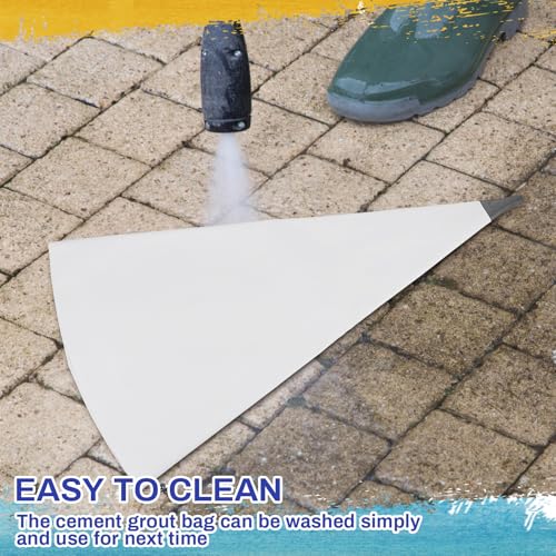 Gueevin 6-piece grey masonry mortar and tile grout bags, 13 x 24 inch reusable applicator bags