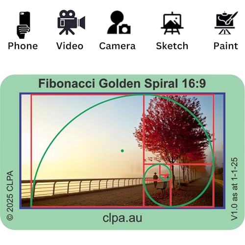 Fibonacci Golden Spiral Directors Viewfinder Card Fibonacci Spiral
