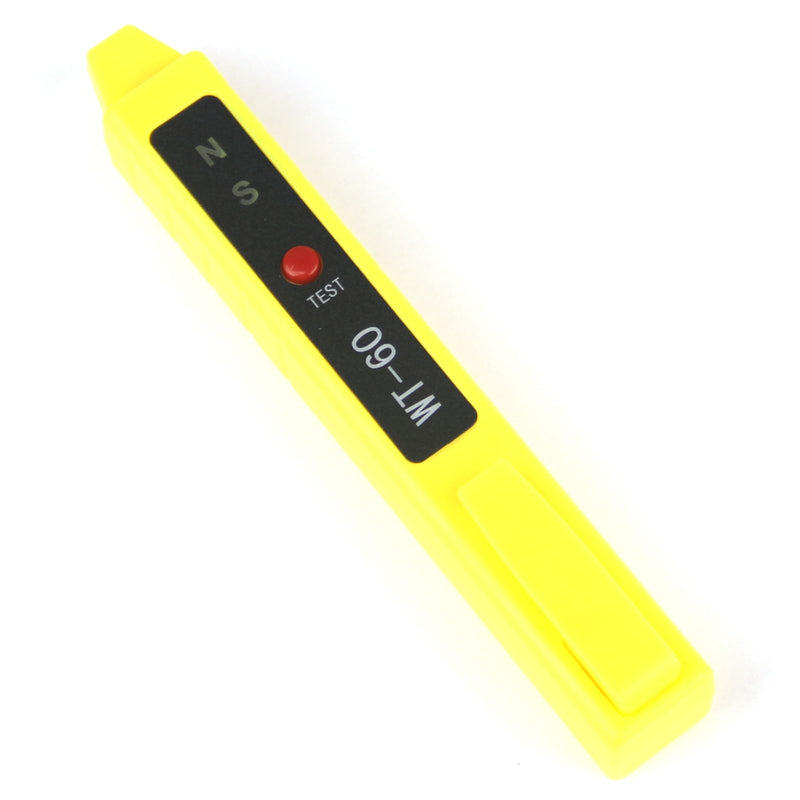 [Australia - AusPower] - Magnetic Polarity Tester Meter Gauge Detection Pen Magnet North and South Pole Detector Identifier Magnets Gauss Test ±5mT Sensitivity Sensing Area 9x9mm (1.5V Batt Not Included) 