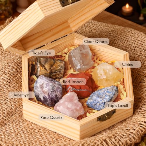 7Pcs Crystals and Healing Stones, Real Healing Crystals 7 PC