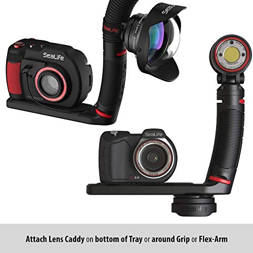 SEALIFE Lens Caddy for Micro, RM-4K & DC-Series Lenses Includes Stainless Screw Mount for Trays, Strap for arms/Grips (SL091)