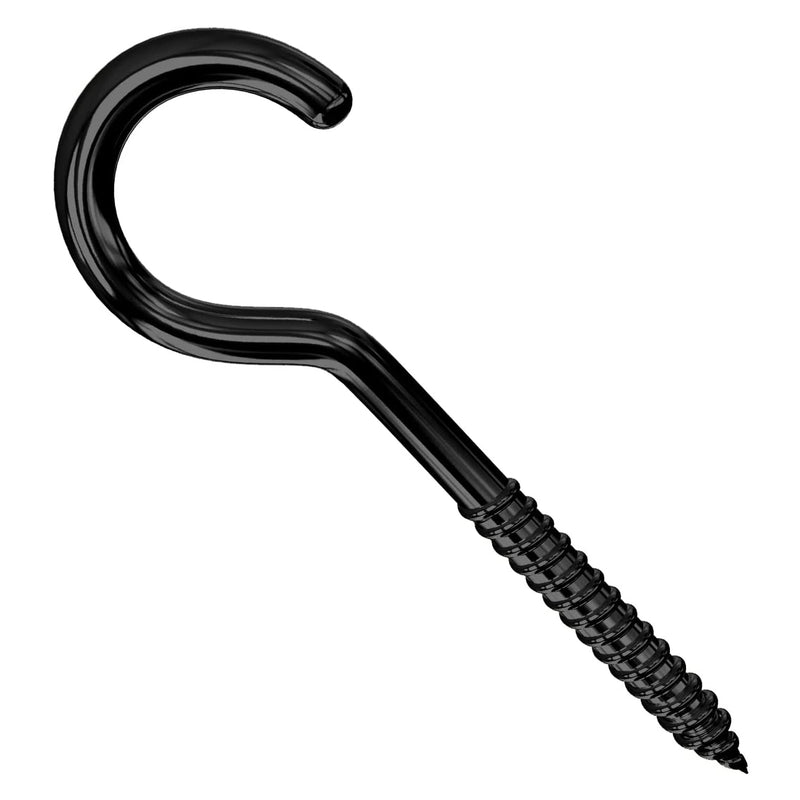 [Australia - AusPower] - 3 Inch Screws Hooks Ceiling Cup Hook Ring Screws for Indoor Outdoor Plant Hangers, Hanging Lights and Wires, Black 30 Pcs 