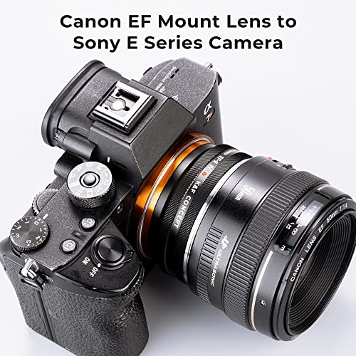 K&F CONCEPT EOS-NEX Lens Mount Adapter Pro, Manual (EF/EF-S) Lens Adapter Compatible with Sony E Mount Camera Body