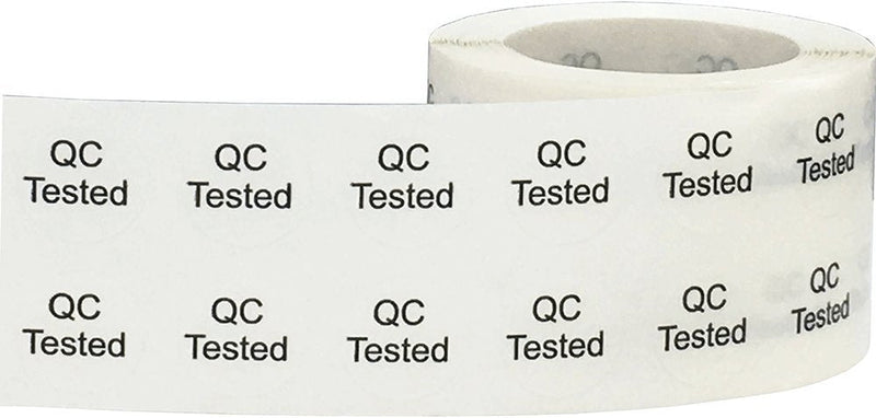 Quality Control QC Tested Stickers 1/2 Inch Round Circle Dots 1000 Adhesive Labels