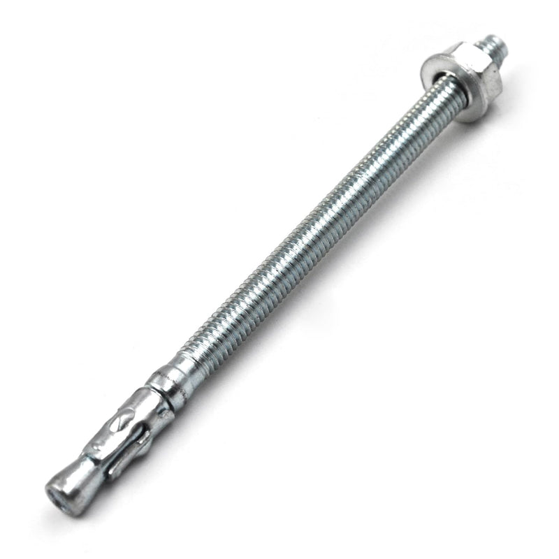 1/4x4 Inch Standard Fasteners for Heavy-Duty Zinc Wedge Anchors for Cement and Concrete (Box of 50) 1/4"x4"-50pcs