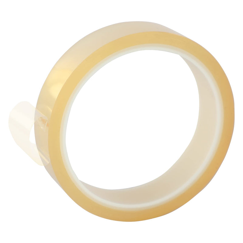 Viaky 3 Rolls High Temperature Tapes, 20mm*108ft Heat Resistant Tape No Residue Heat Transfer Adhesive Tape for Sublimation, Electronics, Soldering, 3D Printing, Heat Press（Clear） Transparent