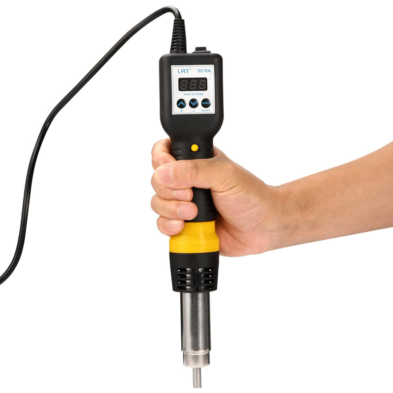 LRT 8018A 600W Digital Hot Air Rework Station for PCB & SMD Repair | LED Display, Fast Heat-Up, Adjustable 100–500°C, 3 Nozzles, Stable Airflow for PCB, IC Chip & Phone Repair