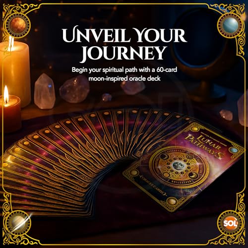 SOL 60pk Lunar Pathways Oracle Cards Deck - Spiritual Oracle Deck