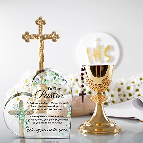 Gerrii Pastor Appreciation Gifts Acrylic Heart Plaque, Leaf