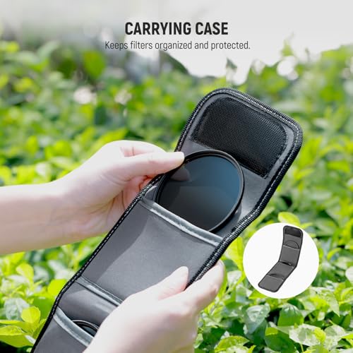 NEEWER 82mm ND Filter Set, ND8/32/64 (3/5/6 Stops) Multicoated Neutral Density Camera Lens Filter Photography Accessories with Storage Case & Cleaning Cloth, 3 Packs