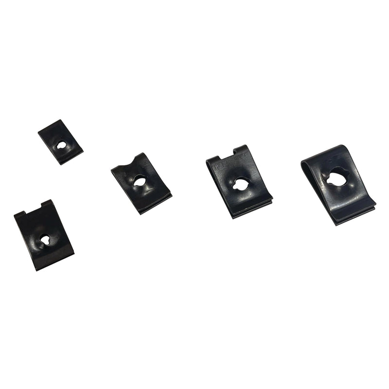 [Australia - AusPower] - Performance Tool W5285 170 pc. U-Clip Fastener Assortment, Heat-Treated Zinc-Plated Steel, Reusable, Sizes 8-20mm Notched and Un-Notched with Screws and Case, Black 