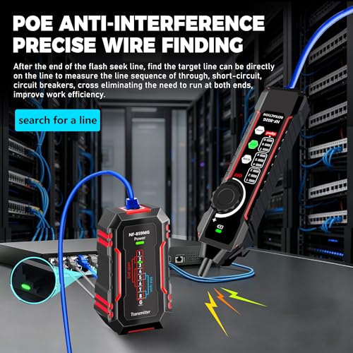 ZHOUCE NF-802MG network cable tester with NCV and SCAN functions for Ethernet cable testing