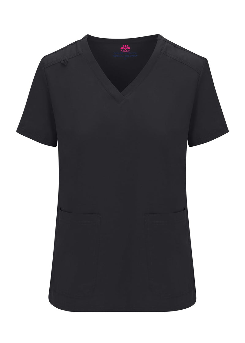 [Australia - AusPower] - Natural Uniforms Womens Essential Cool Stretch Jogger Scrub Set with Regular and Petite Sizes Black Large 