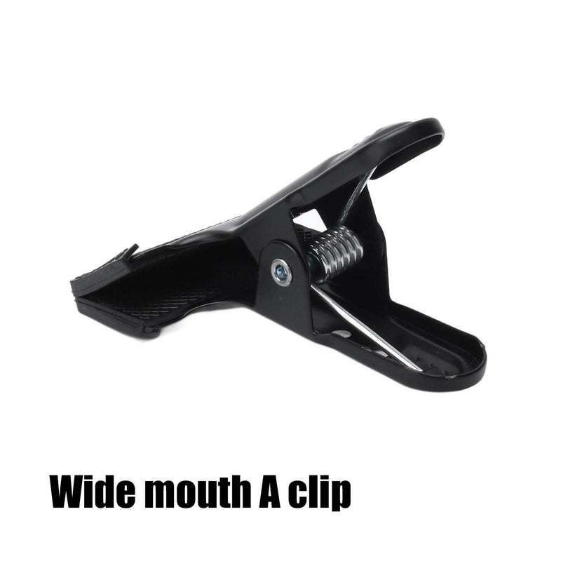 [Australia - AusPower] - Spring Clamps A Type Black Plastic Hard Grip Clips Wide Mouth Spring Clamps Set for Photo Studio Backdrops Woodworking DIY Projects 