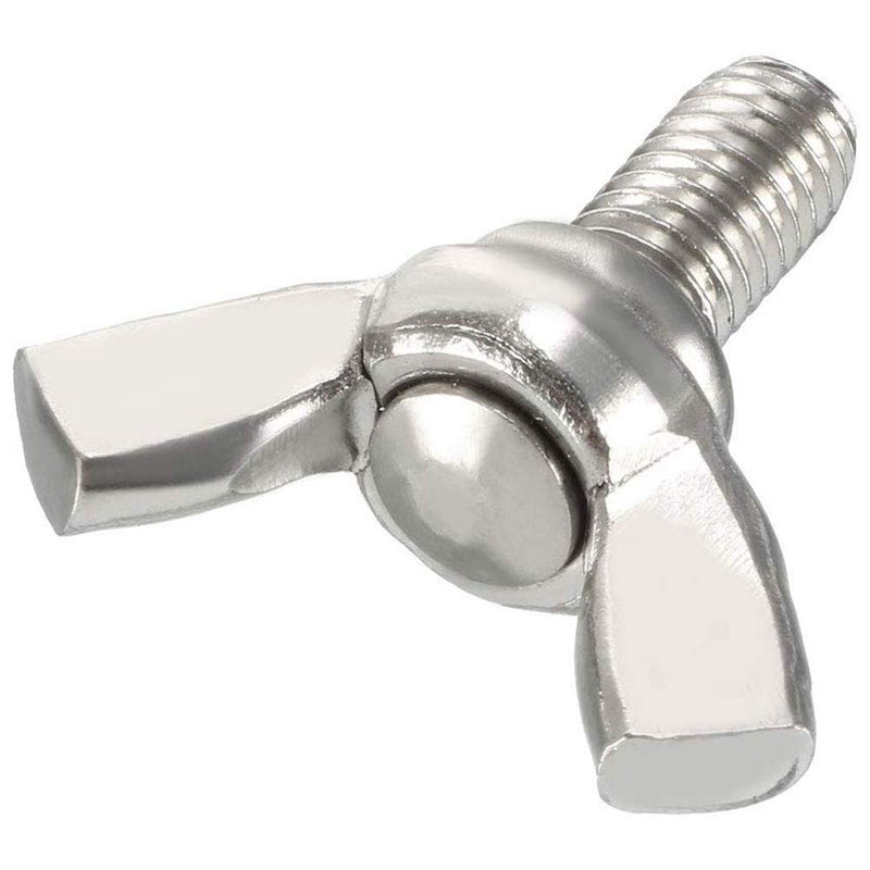 [Australia - AusPower] - 10Pcs M6 x 1-Pitch Wing Bolt, 12mm Length Carbon Steel Butterfly Screw Wing Bolt Machine Fastener M6 X 12 