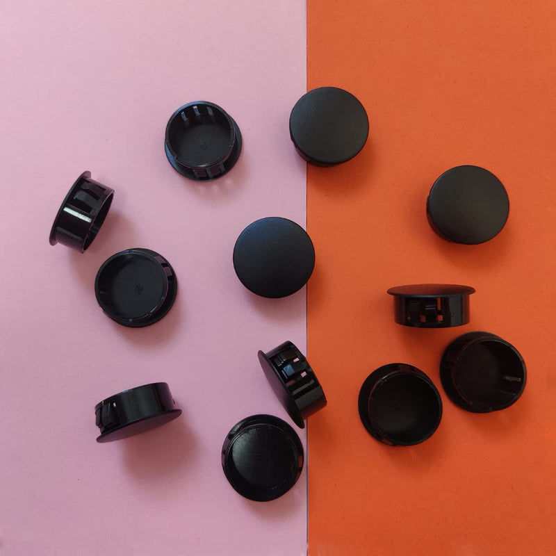 [Australia - AusPower] - 12 Pcs Black Hole Plugs 25mm/1" Black Plastic Hole Plugs Black Plastic Plugs for Holes Plastic Plugs for Holes Cabinet Hole Plugs Screw Hole Plugs Plastic Plugs for Holes (Black? 25mm(1") 