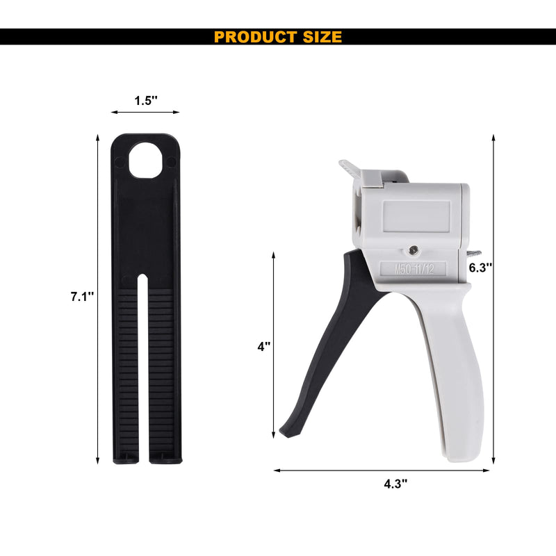 Dispensing Gun Kit Impression Mixing Dispenser Gun 1:1/2:1 Dispensing Gun Ratio (1:1/1:2 Witout Accessories) 1:1/1:2 Witout Accessories