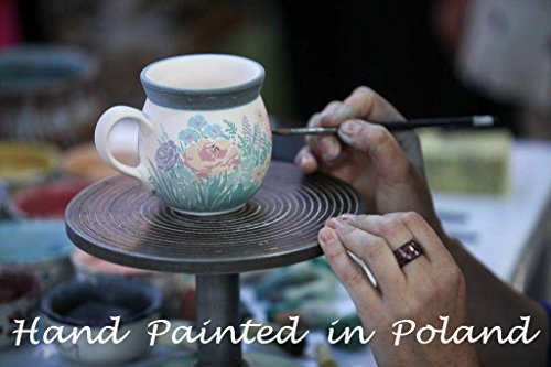 Polmedia Polish Pottery Spoon Rest - Maraschino Pattern Handmade in Boleslawiec Poland by Ceramika Artystyczna + Certificate of Authenticity