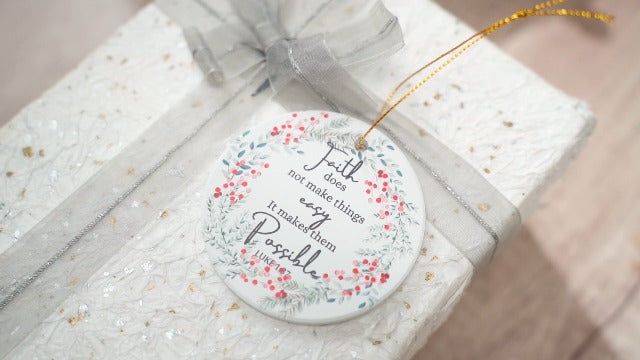 12 Pcs Christian Christmas Ornament Bulk Bible Verse Hanging, Classic 12