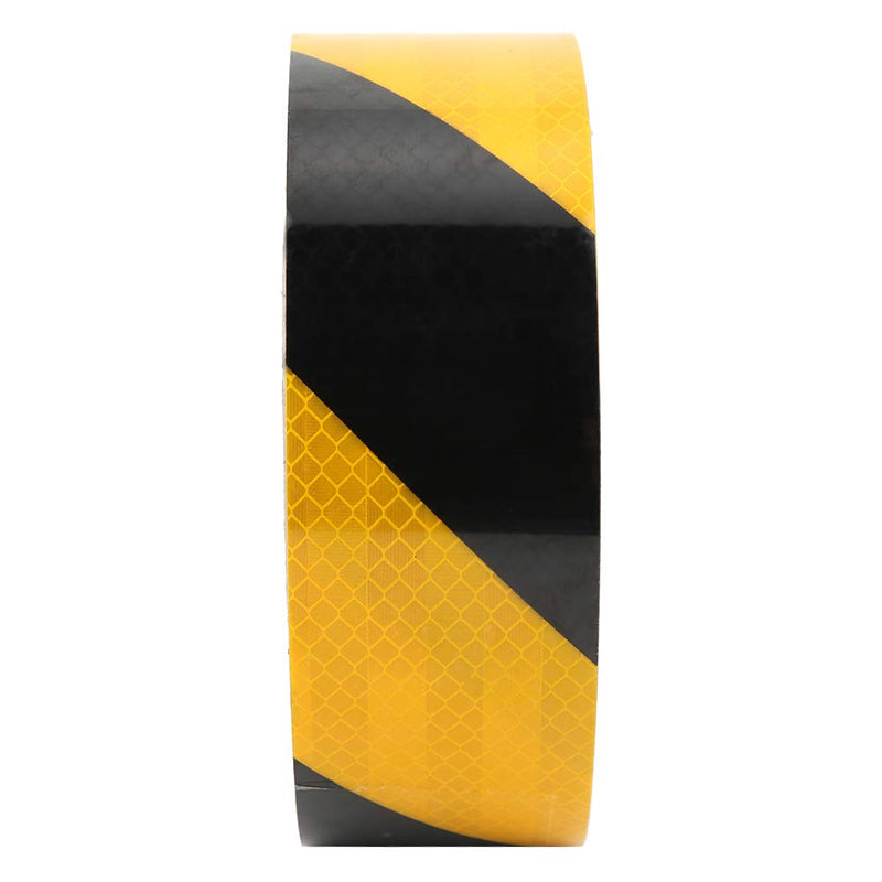 Safety Stripe Tape, 50mm x 25m Black Yellow Highlight Reflective Safety Warning Self Adhesive Tape Sticker