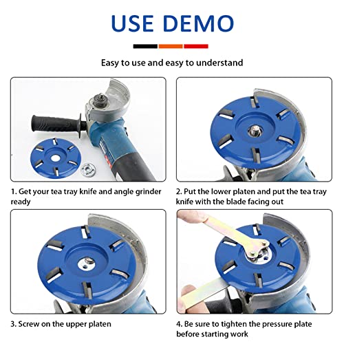 Wood Carving Disc, Steel 6 Teeth Grinding Disc Milling Cutter Woodworking Tool Angle Grinder Accessories, Angle Grinder Wood 6 Teeth Wood Carving Disc Carving Disc (Arc Blade) no