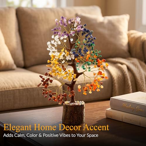 Crocon® 7 Chakra Crystal Tree of Life for Positive Energy Spiritual Gifts
