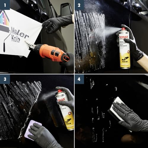 Sonax Adhesive Residual Remover (400 ml) | Adhesive remover for stickers, films & labels - residue-free, fast and safe on hard surfaces. 400ml