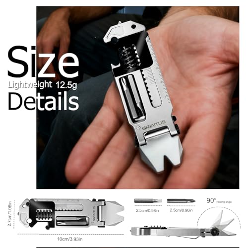 GIRIAITUS 7-in-1 EDC gear pry bar multitool with bottle opener and screwdriver