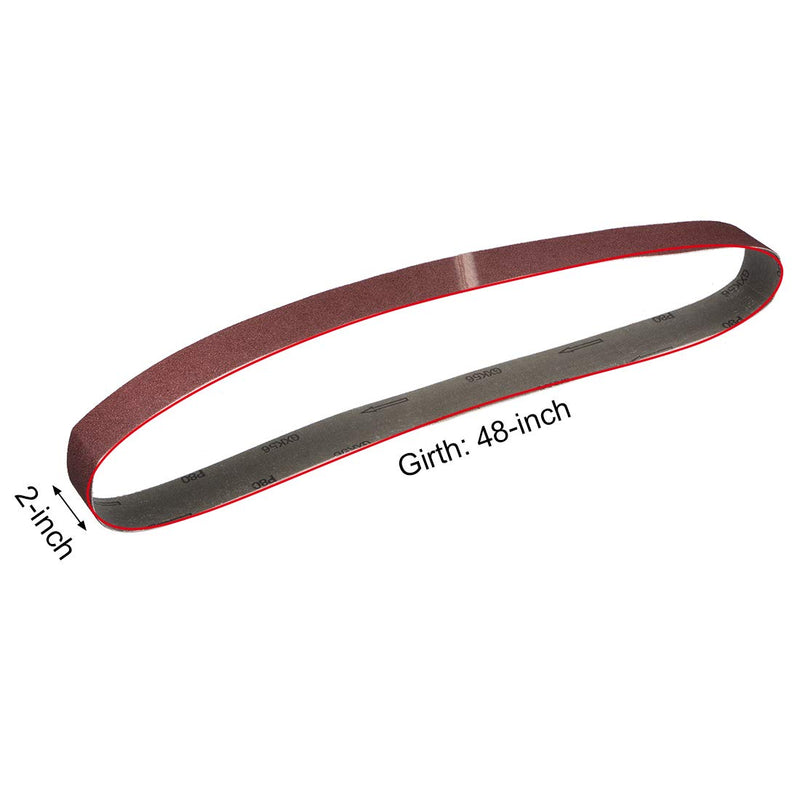 [Australia - AusPower] - uxcell 2 x 48 Inch Sanding Belt 80 Grit Sand Belts for Belt Sander 5pcs 