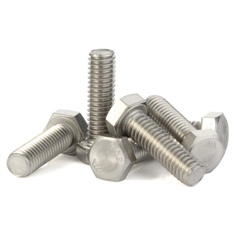 [Australia - AusPower] - M10-1.5 x 150mm Hex Head Screw Bolts, Fully Threaded, Stainless Steel 18-8, Plain Finish, Quantity 4 M10-1.5 x 150mm 