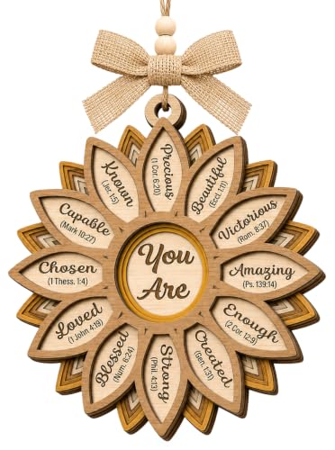 Sunflower Christmas Ornaments, Christian Religious Gifts for Women, Friends