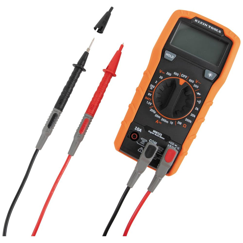 [Australia - AusPower] - Klein Tools 69483 Meter Test Leads Accessory Kit with (2) Right-Angle Leads, (2) Lead Extenders, (2) Lead Heads, (2) Alligator Clips, and Case 
