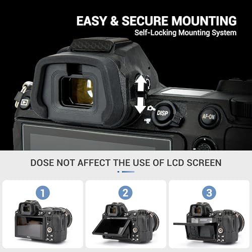 JJC Camera Eyecup Eyepiece Viewfinder for Nikon Z7 II, Z7, Z6 III, Z6 II - Soft Silicone Extended Design - 2 Pack