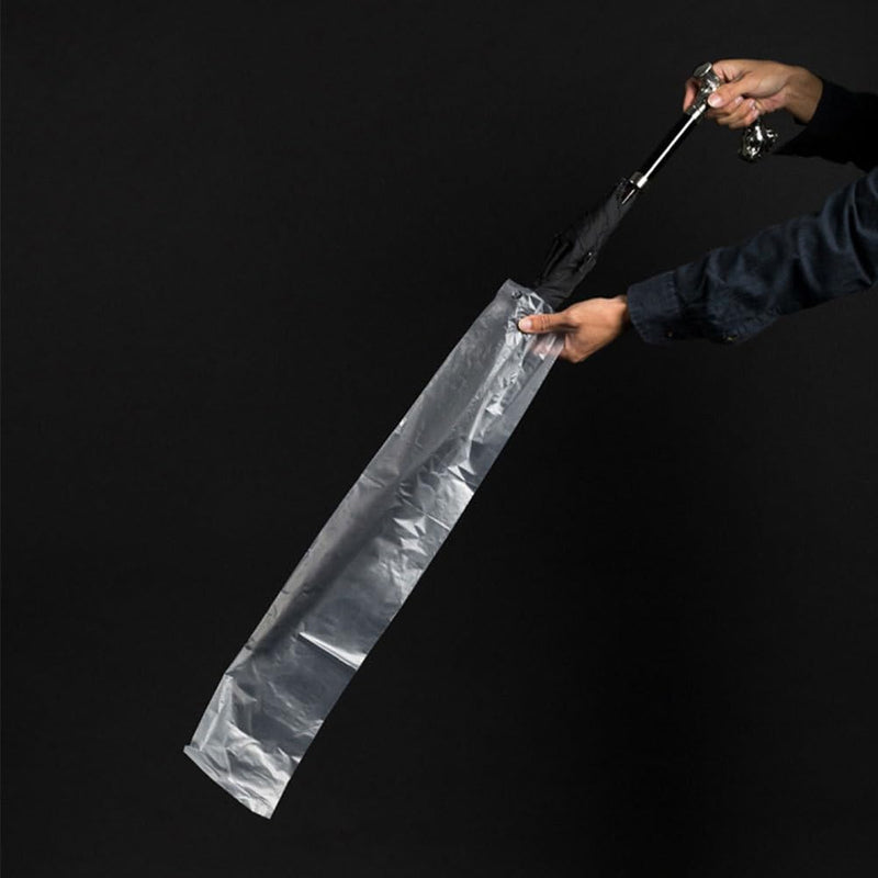 Operitacx Pack of 100 Umbrella Bags, Disposable Umbrella Covers, Made of Plastic Film, Waterproof Umbrella Cover for Wet Umbrellas, Practical Storage for Car, Bus and Subway
